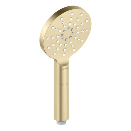 Kibi Circular 3 Settings ABS Handheld Shower Head - Brushed Gold HS1001BG